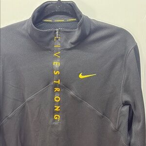 Nike Men's Black Sweatshirt with Live Strong Message